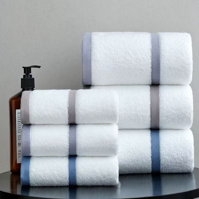 Five-Star Hotel Beauty Salon Cotton Bath Towel Spiral Platinum Satin Thickeneded Bath Towel New Luxury High-End Five-Star Hotel Beauty Salon Cotton Bath Towel Spiral Platinum Satin Thickeneded Bath Towel New Luxury High-End
