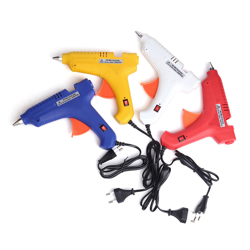 100w热熔胶枪带开关带灯  手工DIY电动胶枪颜色多样现货
