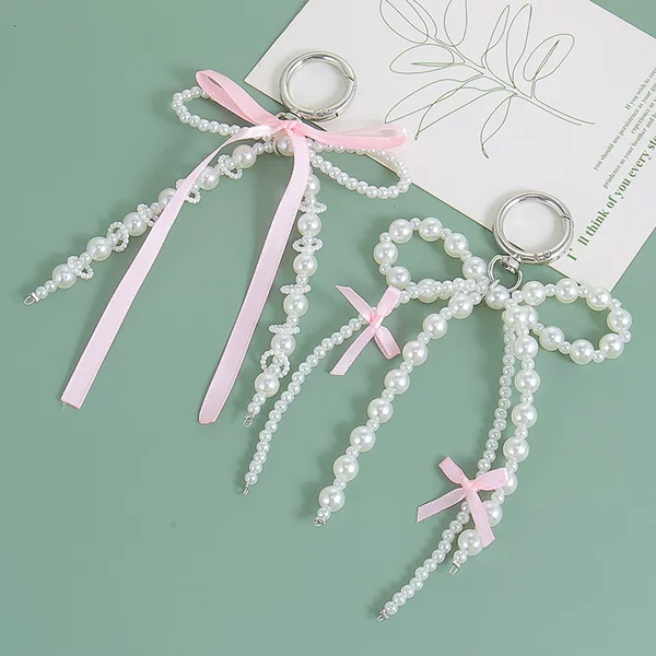 Korean Version Hot Selling New Ribbon Bow Pendant Love Accessories Bag Backpack Pendant Car Key Chain Wholesale