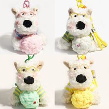 毛绒可爱冰淇淋西高地书包包挂件潦草小狗钥匙扣挂饰卡通礼物公仔