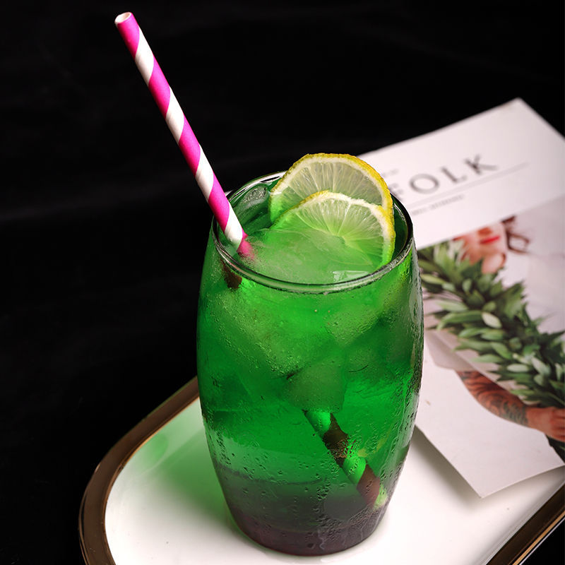 Fábrica en stock al por mayor 100 paja de papel desechable paja degradable combinación