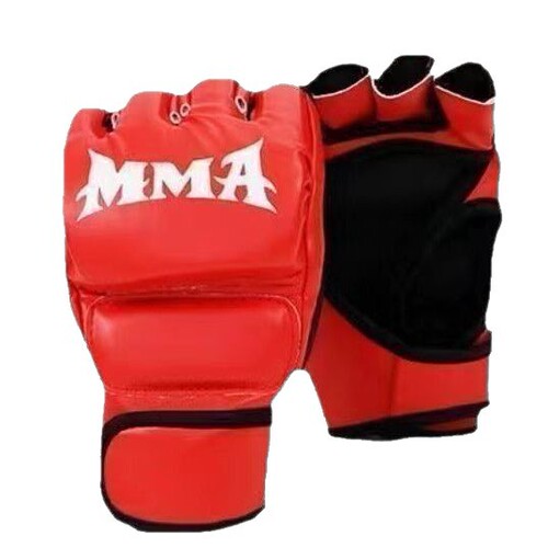 Adult and Children MMA Half Finger Boxing Gloves with Thick Padding, Sandbag Sparring, Fitness Fighting Leaking Finger Mitts
