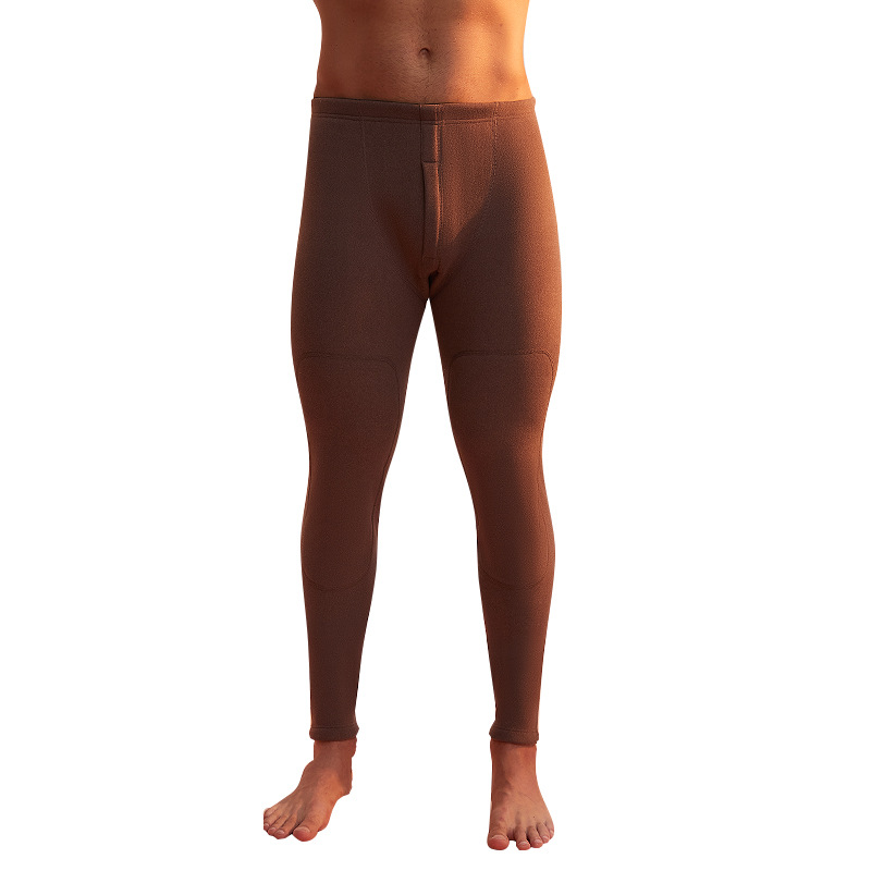 캣맨 다운 무릎 바지 남자의 따뜻한 바지 다운 실크 방풍 가을과 겨울 기모 두꺼운 가을 바지 중고 허리