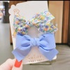 Hairgrip with bow, hair accessory for princess, floral print, wholesale