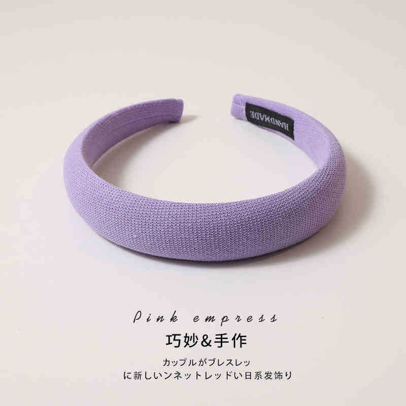 Brazo de cabello púrpura para mujeres 2025 nuevo cráneo alto otoño invierno brazo de cabello red rojo borde ancho lavado de la cara cabello prensado cabello tarjeta de cabello tocado