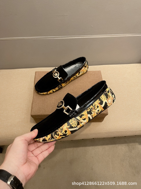 2025 nuevos zapatos transfronterizos Bean para hombres, zapatos de cuero genuinos, zapatos de cuero casuales, zapatos de hombre