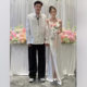 License Registration Engagement Dress 2024 Summer New Temperament Morning Gown Bride White Split Sling Light Wedding Dress