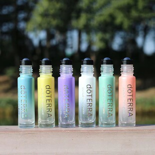 6-Pack Doterra Essential Oil Roller Glass Empty Bottles 10ml Perfume Refill Spray Bottles Dropper Bottles Macaron Color