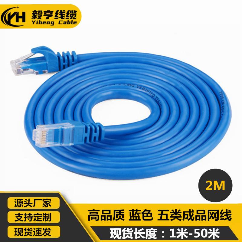 厂家直销 五类成品网络跳线 网络线RJ45网线 8芯电脑线 2米网线