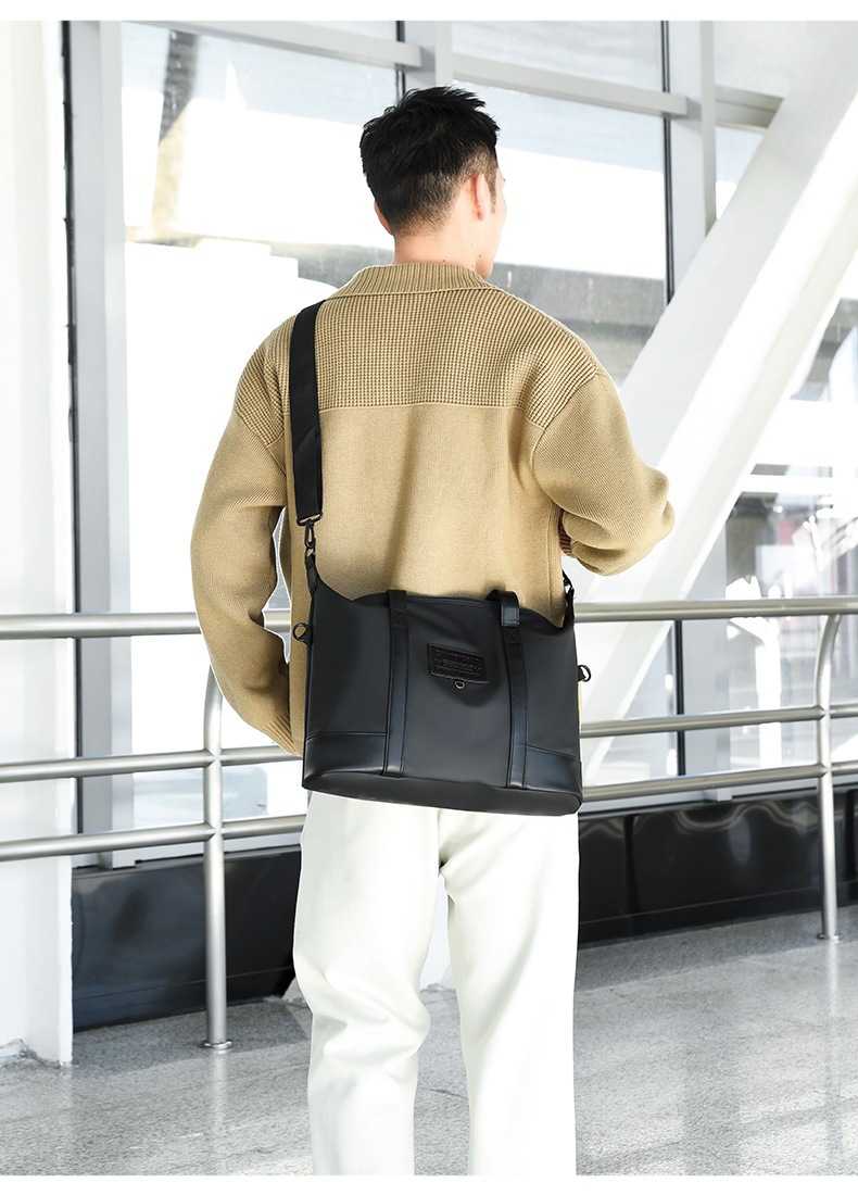 Men's business casual large-capacity travel bag, Korean-style fashionable handbag, lightweight crossbody bag, simple briefcase undefined