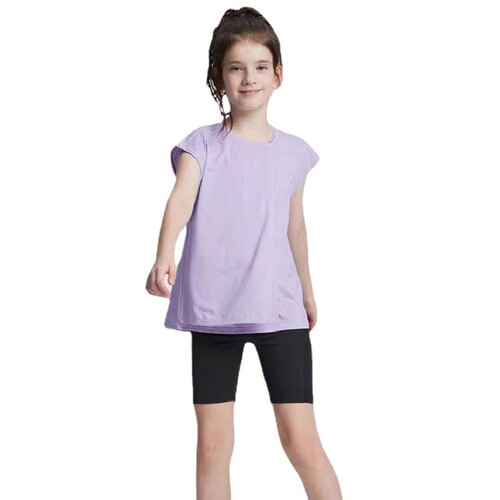 Summer light breeze thin ice silk quick-dry breathable girls babies children tennis sports fitness yoga five-quarter leggings