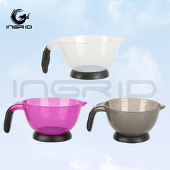Hair salon perm oil bowl hair dyeing tools care dyeing bowl scale dye cream coloring bowl transparent pearl handle dye bowl