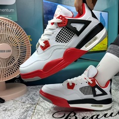 New Flame Red Basketball Shoes with Non-slip and Wear-resistant Design, Unisex Casual Running Shoes with Air Cushion, Student Basketball Shoes