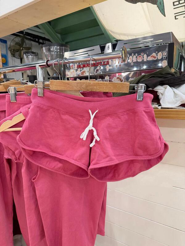 Bm Style American Hot Girl Style Raspberry Pink Drawstring Shorts for Women Summer Bm Slimming Versatile Elastic Waist Casual Sports Pants
