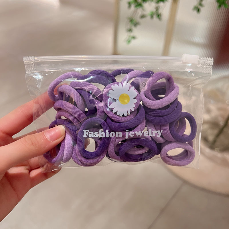 Los niños no hacen daño cuerda de pelo anillo de pelo pequeño pulgar hembra color caramelo cabeza cuerda sin costuras alta banda elástica femenina corbata cabeza