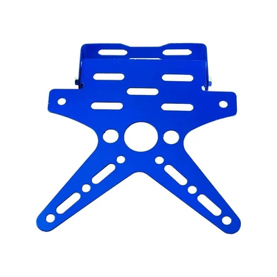 Off-Road Motorcycle Electric Vehicle Modification New Five-Color Aluminum Alloy Adjustable Swan-Shaped License Plate Holder Accessories (Motosiklet ləvazimatları və aksesuarları) - blue