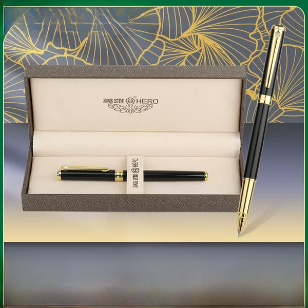 HERO/Hero A06 Baozhu Pen Gold Clip Office Meeting Signature Pen Single Gift Box suit Pen Free Engraving