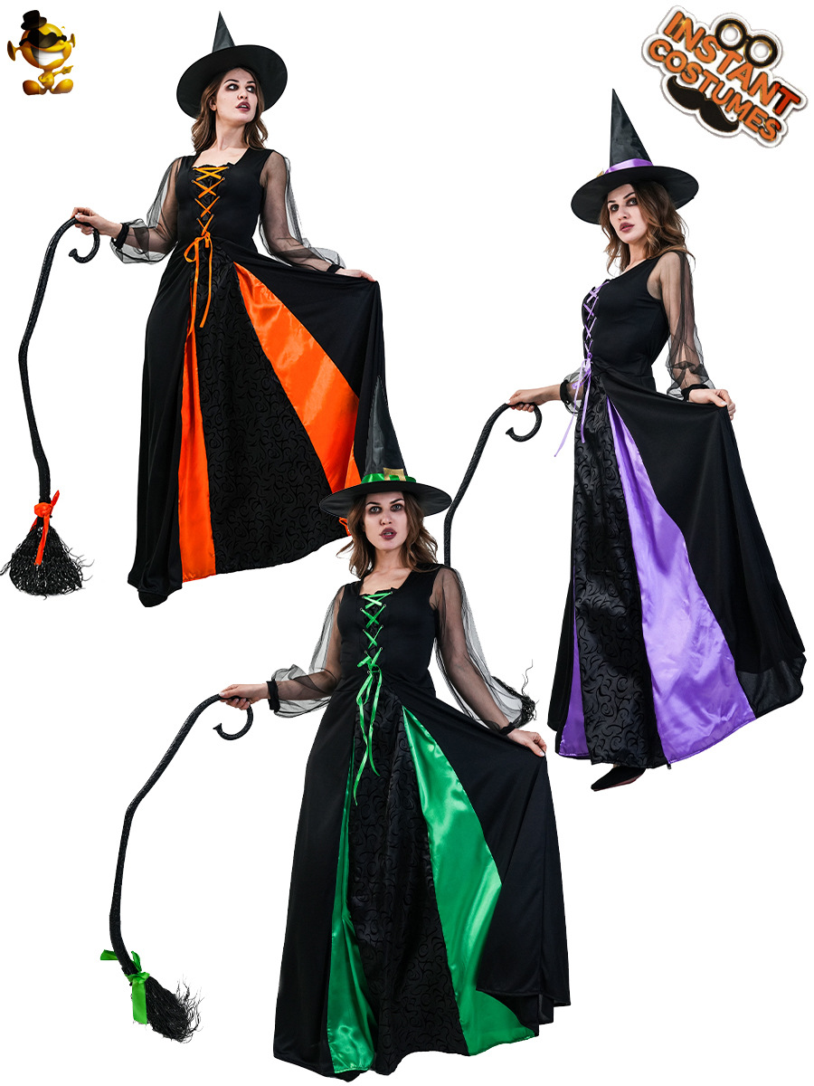 Halloween para adultos vestidos de brujas vestidos de brujas vestidos de escenario de Halloween