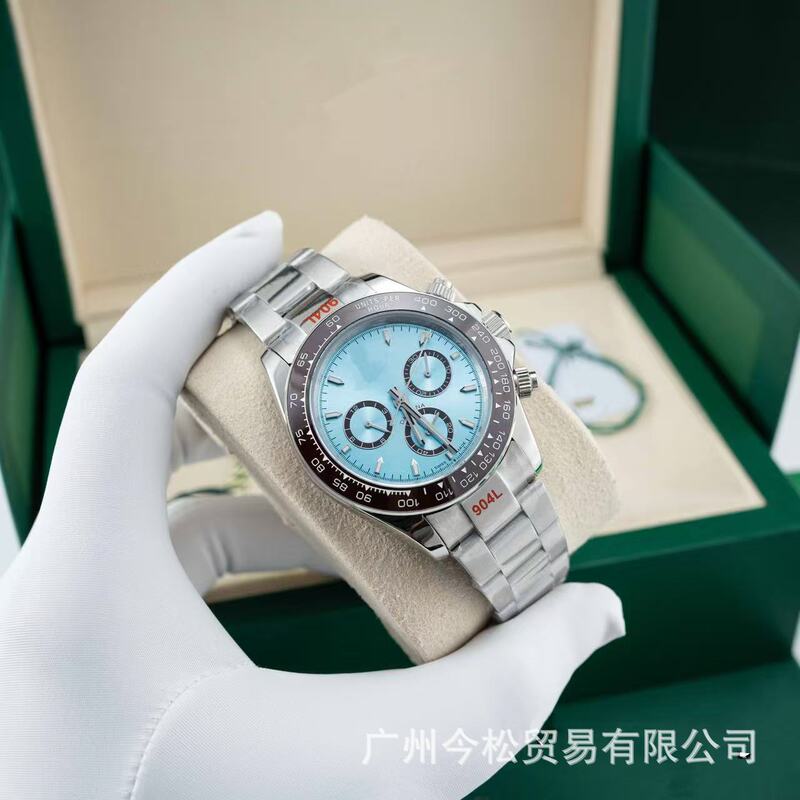 Laojia Bt Factory Daytona Series Fully Automatic Mechanical Watch Men's 7750 Panda Daytona Ice Blue Watch Laojia Bt Factory Daytona Series Fully Automatic Mechanical Watch Men's 7750 Panda Daytona Ice Blue Watch