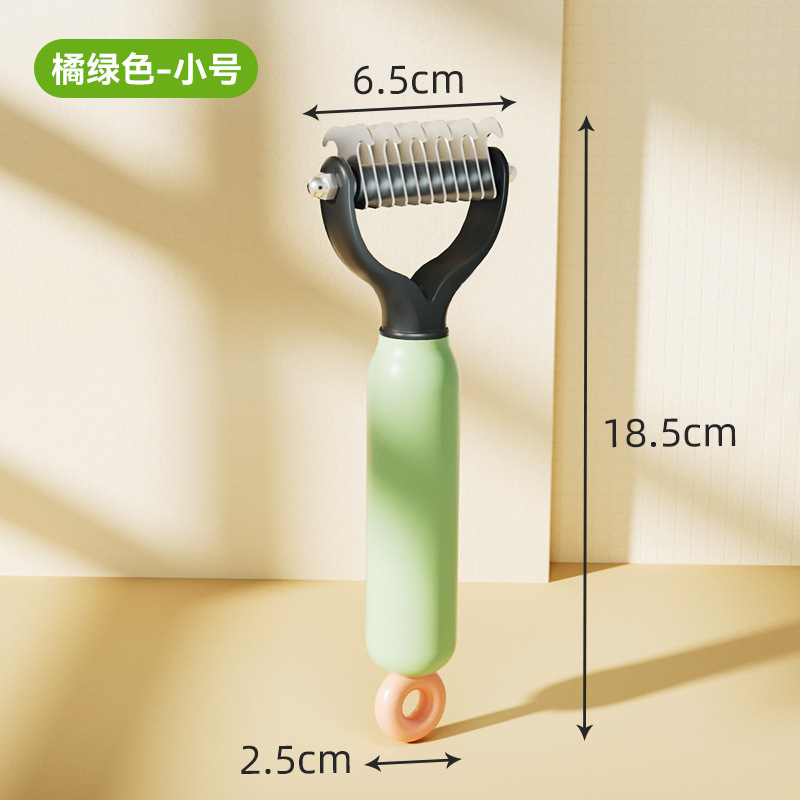 Mascota de doble cara nudo peine perro peine cepillo peine gato depilación flotante artefacto peine de acero especial suministros de Peine de gato