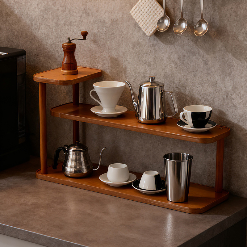 Desktop Wine Rack, Mini Bar Wine Cabinet, Small Wine Rack, Liquor Display Rack, Multi-Layer Wine Glass Display and Storage Rack