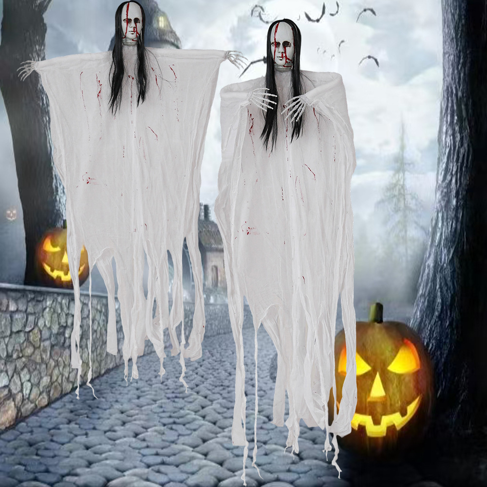 Decoraciones de Halloween, cara de sangre, esqueleto, habitación fantasma colgante, casa embrujada, decoración de la fiesta, decoración de la atmósfera, accesorios, horror sangriento