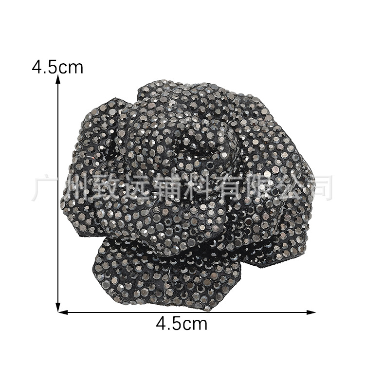 Moda de 4,5 cm de diamante completo rosa diy accesorios accesorios accesorios zapatos de mujer de fiesta accesorios accesorios sujetadores