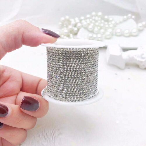 Wholesale 10 meters in roll diy intensive chain diamond chain clothing decoration accessories metal nail art rhinestone claw chain