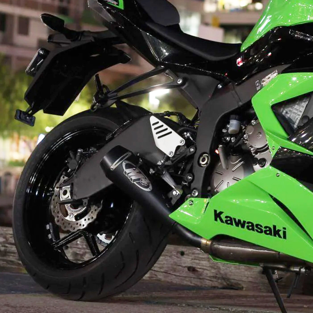 Suitable for ZX-6R motorcycle modified exhaust pipe stainless steel integrated mid-tail section special car straight up 09-24 years