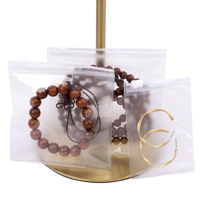 Bolsa de ziplock cosmética transparente joyería ropa archivo de almacenamiento bolsa de embalaje de plástico bolsa de cremallera esmerilado de PVC