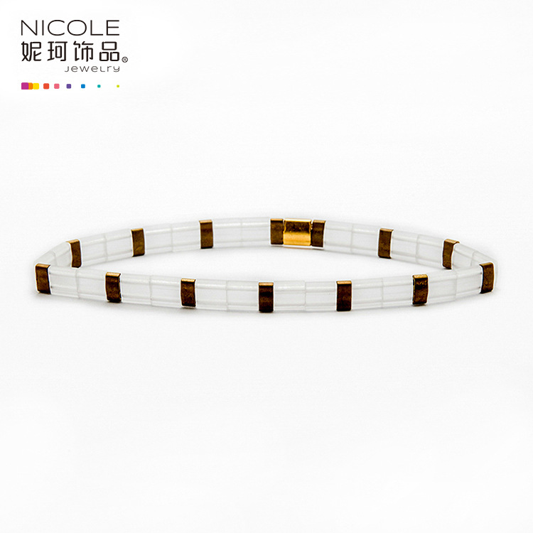 Europa y América pulsera personalizada playa verano TILA joyería con cuentas insta Internet celebridad Bohemia joyería de Nike image 12