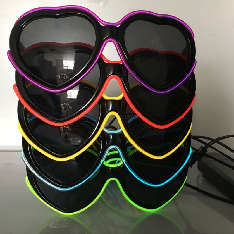 Fiesta de fiesta carnaval baldi apoyos gafas de amor ayuda transfronteriza venta caliente fluorescencia luminosa Halloween