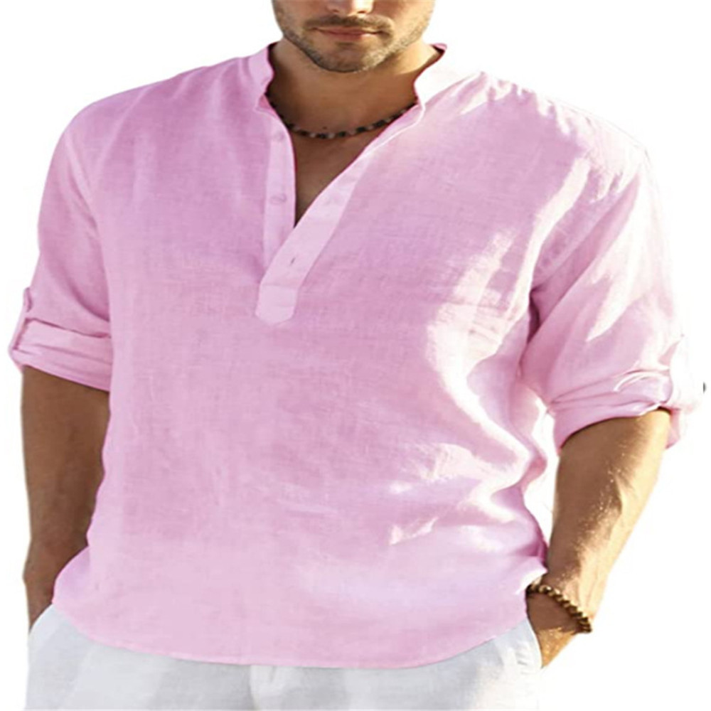 Men's Solid Color Blouse Men's Clothing display picture 7