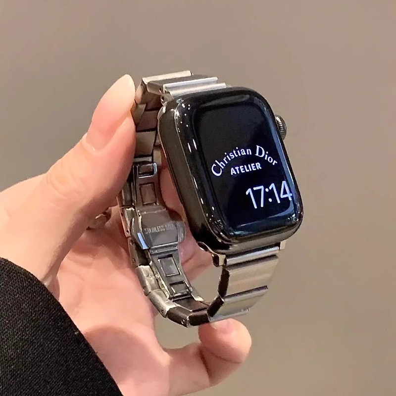 アップルのappleの竹の節のステンレスの時計のバンドを適用します。|undefined