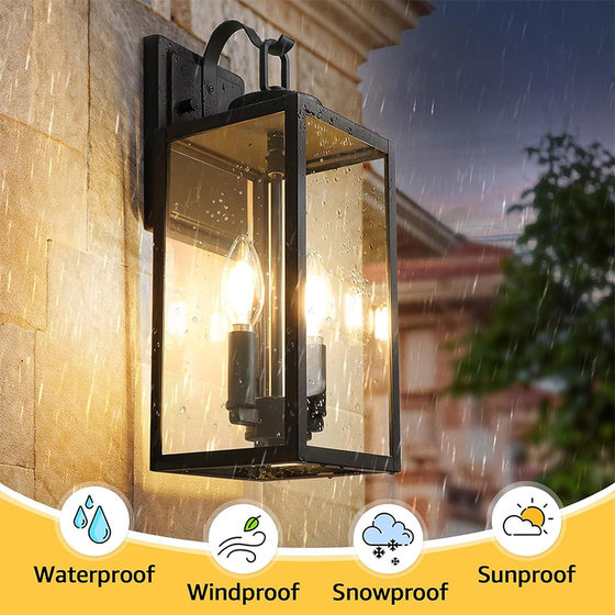 Waterproof American Retro Industrial Style Balcony Garden Lamp Outdoor Villa Lighting Terrace Lamp Cross Border Outdoor Wall Lamp A