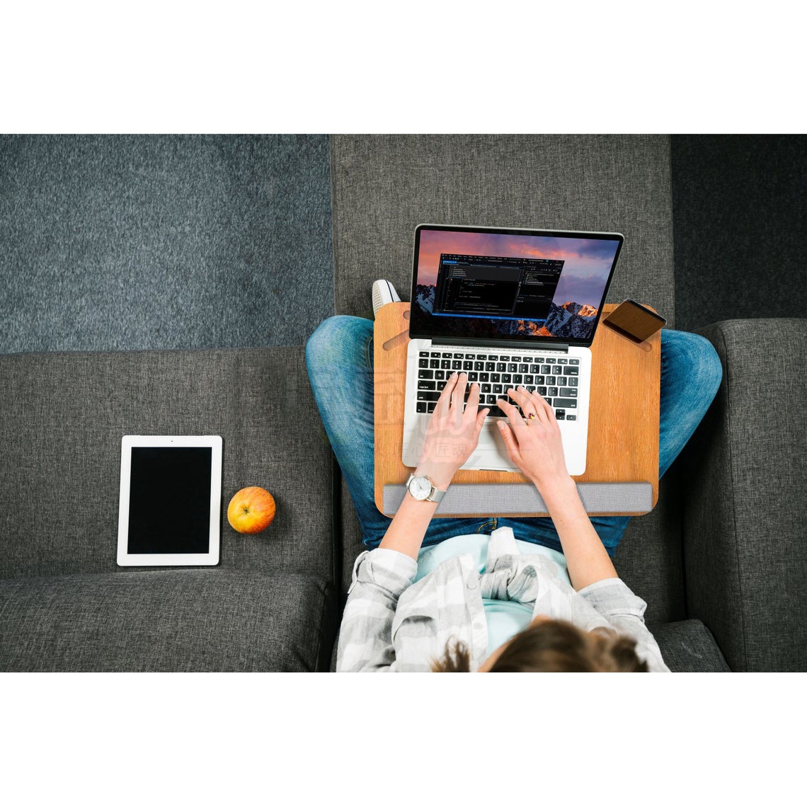 Lap Desk REAL Wood with Pillow