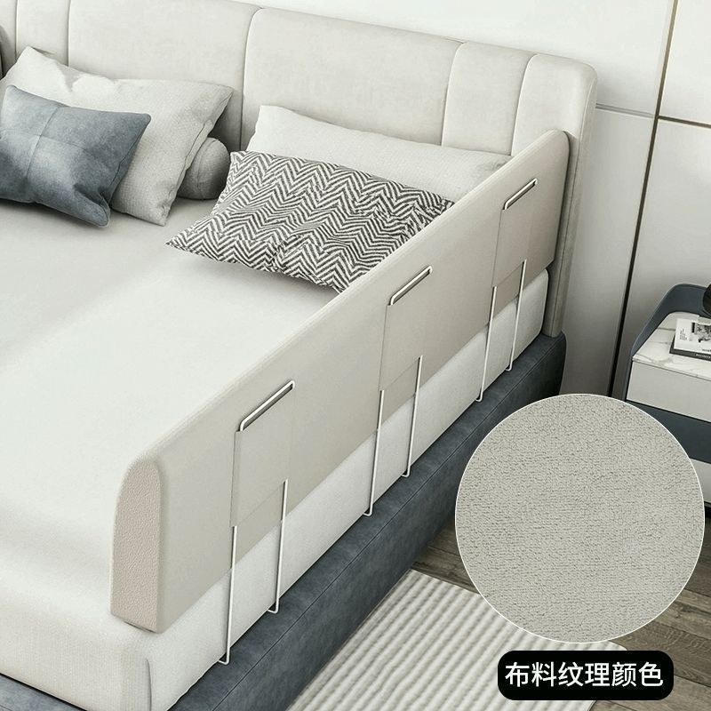 Children's Bed Guardrail Baby Crib Fence Soft Side Bed Barrier Anti-Slip