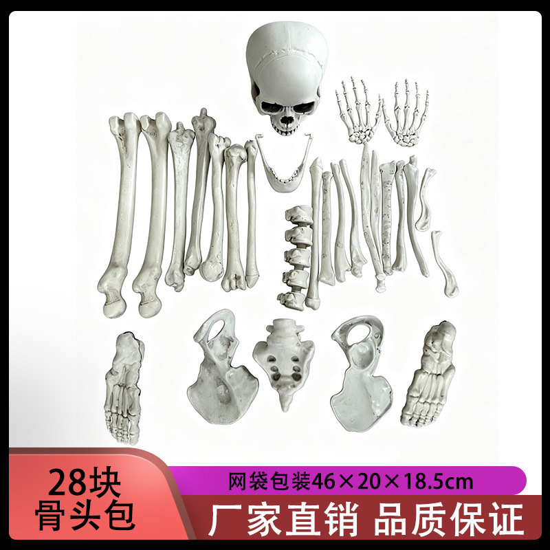 Huesos Decorativos de Utilería Set de 28 Piezas de Plástico para Halloween image 1