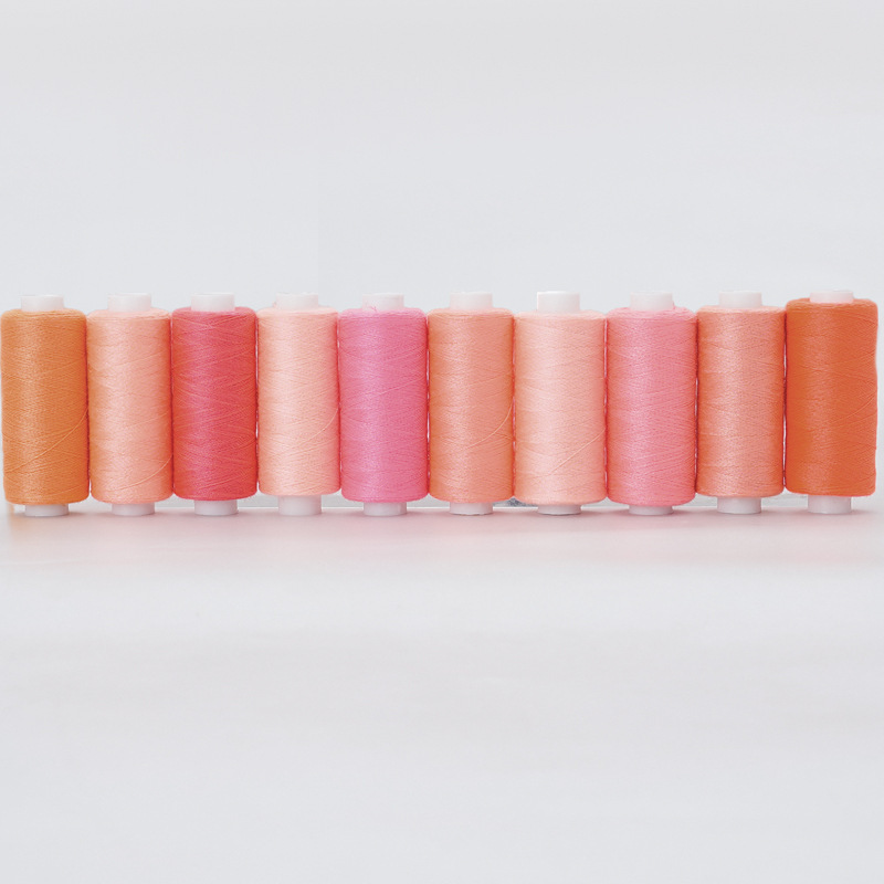 Nuevo hilo de coser de color fijo de bricolaje hecho a mano 400 yardas 10 ejes hilo de costura manual hogar 402 hilo de poliéster de color