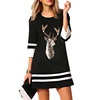 Dress for leisure, 2023, Amazon, European style, suitable for import, city style, with sleeve