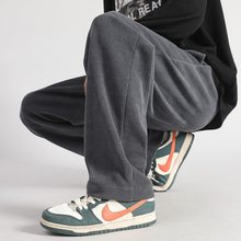 韩版秋春夏灯芯绒百搭休闲长裤男士潮牌宽松运动裤直筒裤子