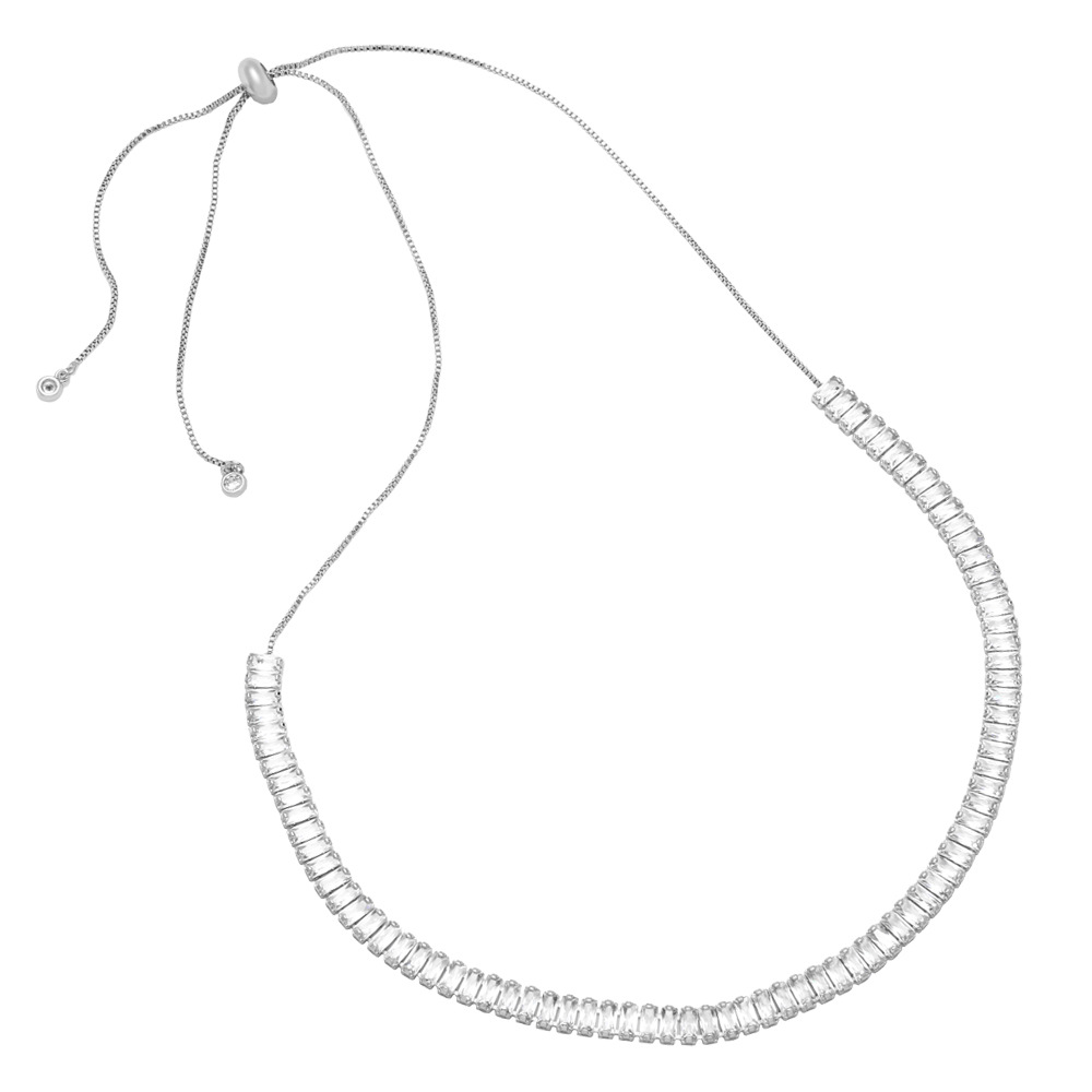 Fashion Square Copper Necklace Inlay Zircon Copper Necklaces