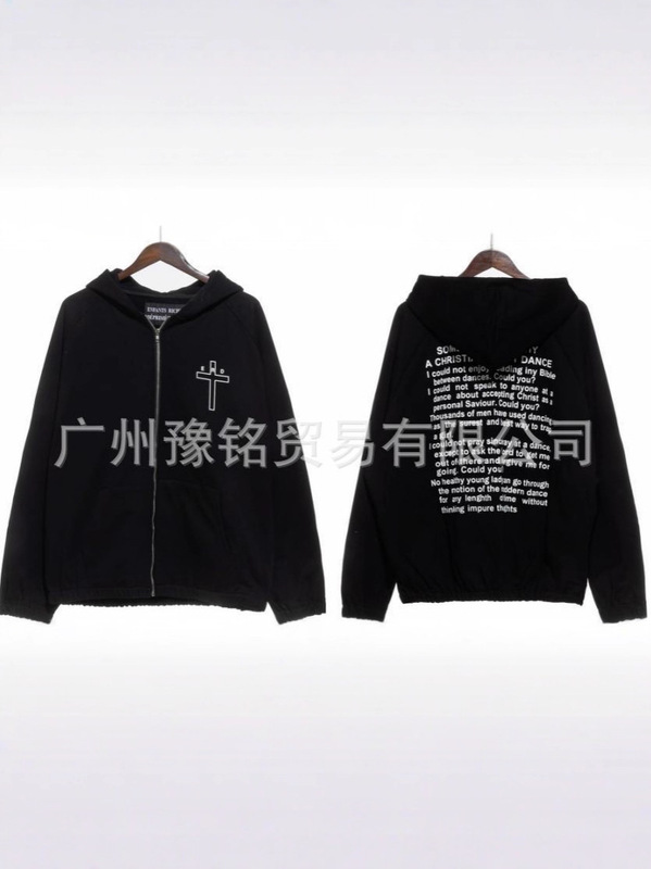25新款美式高街忧郁富二代洗水做旧字母印花男女宽松休闲连帽卫衣|undefined
