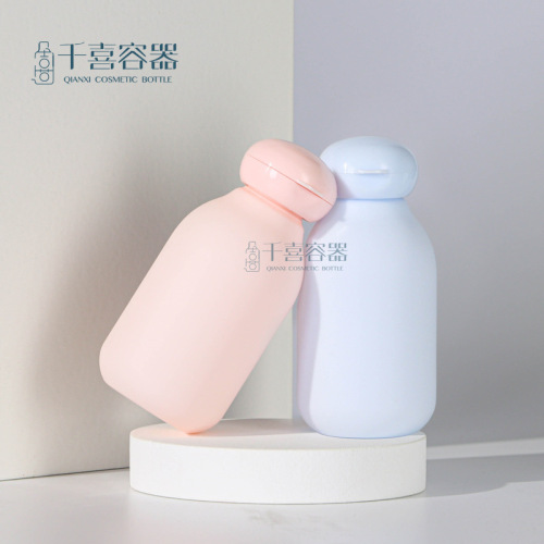 Round and Plump PE Flocked Soft Tube Bottle 100ml Travel Set with Flip Cap Cosmetics Care Product Lotion Dropper Bottle