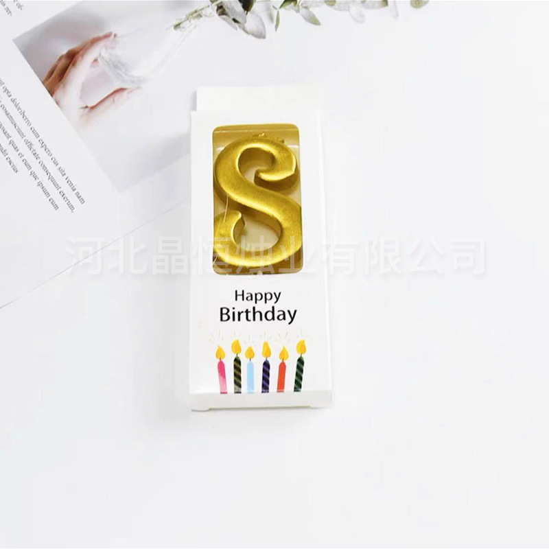 金メッキデジタルキャンドル誕生日パーティーケーキ装飾金銀色輝く時空0-9デジタルキャンドルボックス