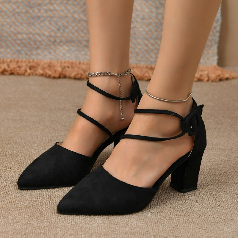 Women's Sexy Solid Color Point Toe Fashion Sandals display picture 9