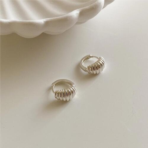 Fan Zhiqiao Korean version 925 sterling silver earrings and earrings for women, simple and fashionable ins style Xiaohongshu earrings and earrings