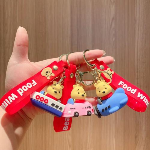 Cartoon creative Winnie the Pooh keychain cute bag backpack hook car keychain small commodity