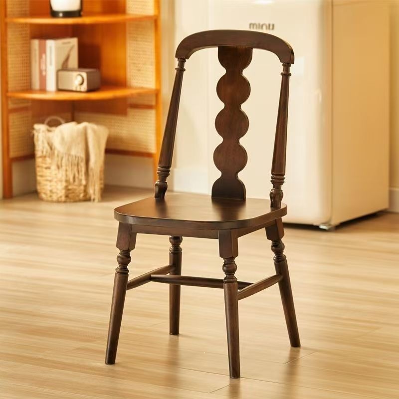 Sillas de comedor de madera maciza estilo medieval retro francés sillas de comedor de madera maciza sillas de respaldo de banco