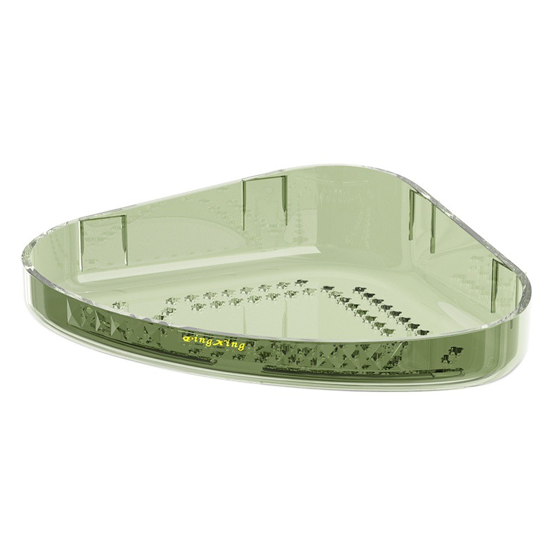 [Estante transparente grueso] trípode de baño almacenamiento sin perforaciones estante montado en la pared estante rectangular montado en la pared